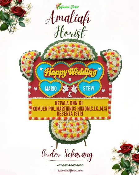 Papan Bunga Pernikahan Taraman